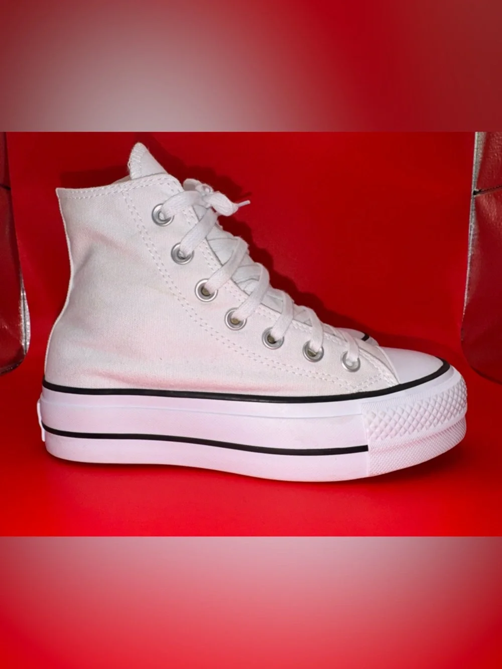 Converse Platform High Tops White Move Sneakers Women’s 5 Worn Once - Picture 6 of 16